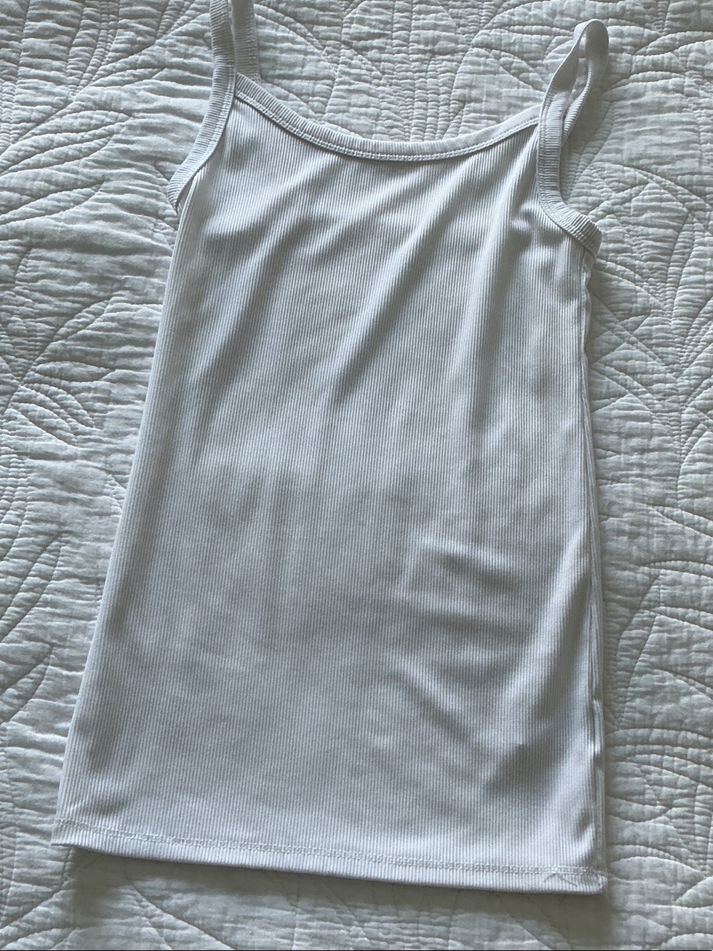 No Boundaries White Ribbed Tank Top